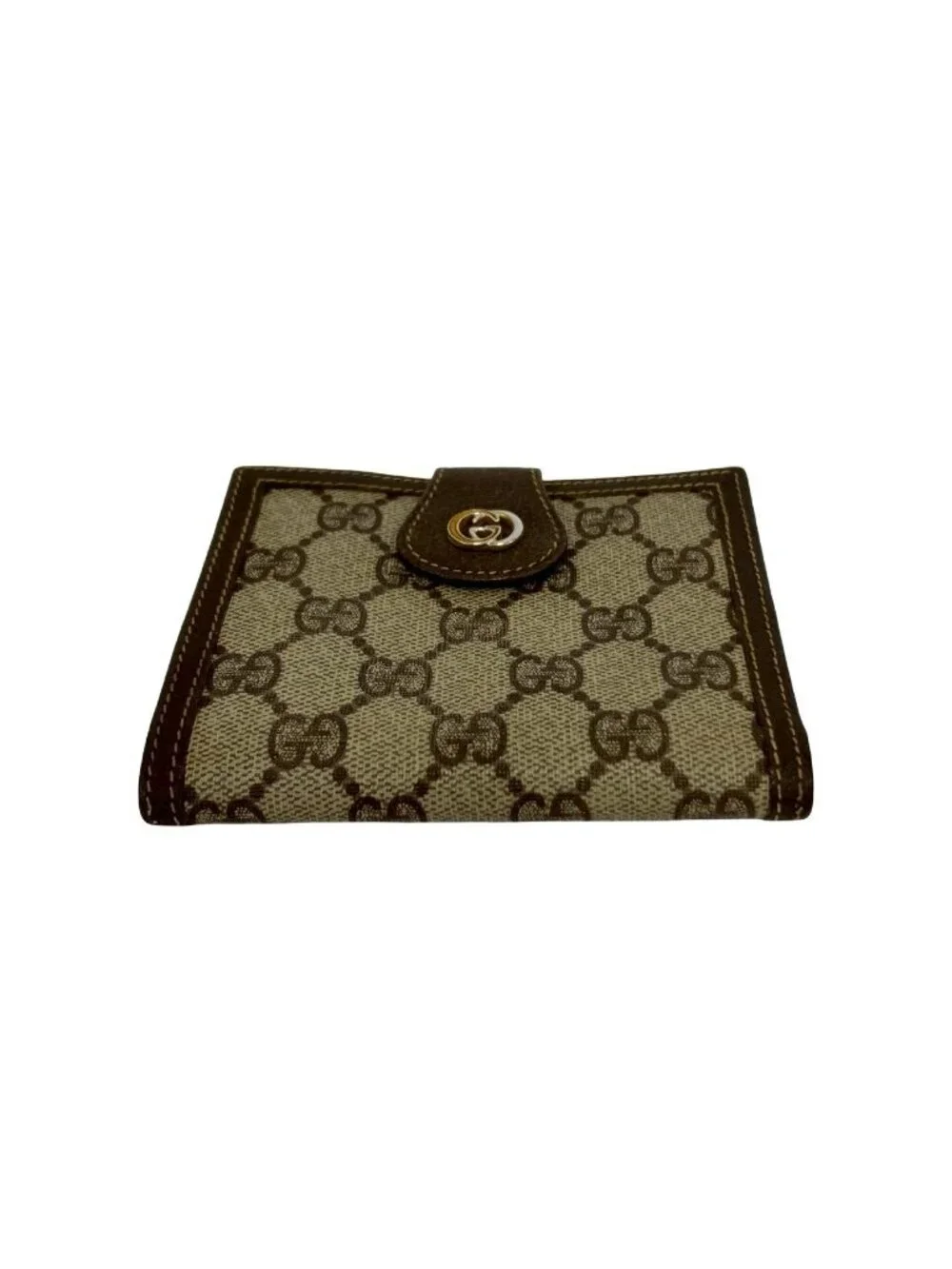 Gucci Vintage GG Logo Canvas Leather Bifold Wallet Brown - Picture 6 of 10